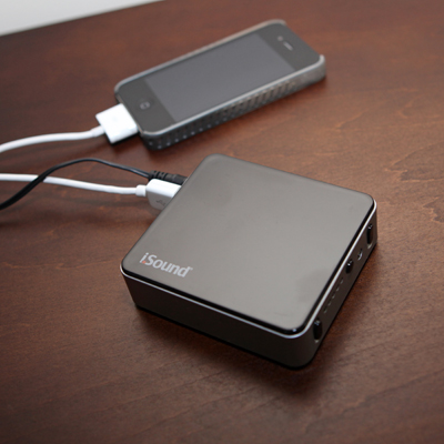iSOUND® Portable Power Back-up - Charge your electronic devices with one convenient universal charger.  Its compact design and powerful battery features 5 USB ports, including a USB to mini and micro USB cables, LED indicator indicating how much power is left, 8000mAh battery, 100 / 240V AC / DC adapter and built-in flashlight.